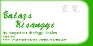 balazs misangyi business card