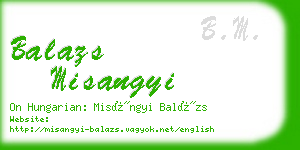 balazs misangyi business card